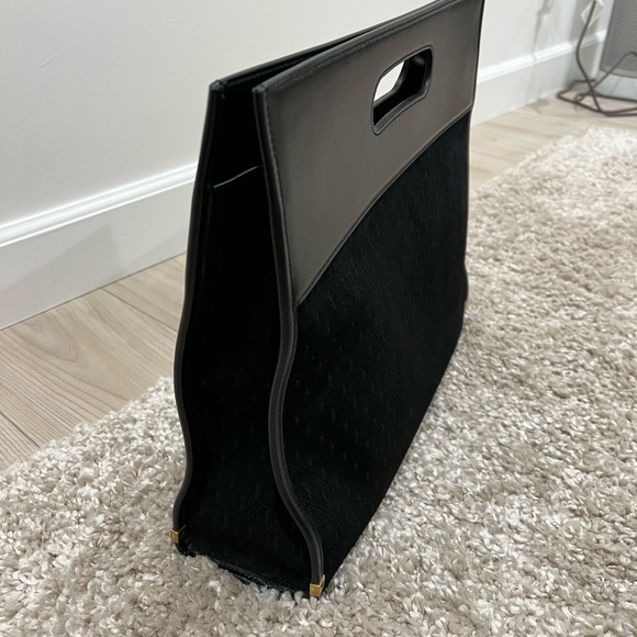 Saint Laurent Monogram King Palm Black Suede - Picture 5 of 9